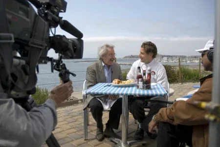 Chef with Food Editor Phil Lempert of NBC's The Today Show, featuring Sam’s Lobster Roll as one of the TOP FIVE Best Sandwiches in America